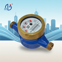 Meter Air Dingin Multi Jet Brass Shell MAP10 Tekanan Standar Rusia R80 Kelas B IP 68 Ekspor Rusia Myanmar Palestina Pulse