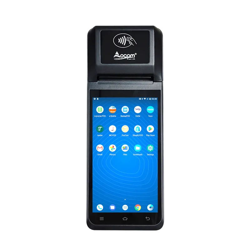 Terminale Touch Screen codice Qr Android sistema di sistema Pos per dispositivo portatile macchina stampa Ticket parcheggio Pos