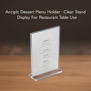 Porta Menu in Acrilico Trasparente per Dessert, Espositore da Tavolo per Ristoranti - Product Image 3