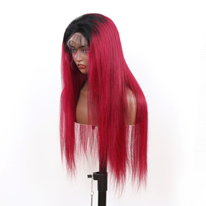 Commercio all'ingrosso 130% 150% 180% 250% densità <span class=keywords><strong>parrucche</strong></span> rosso bordeaux 1b 99J capelli umani <span class=keywords><strong>parrucche</strong></span> lisci capelli vergini capelli brasiliani parrucca anteriore - Product Image 6