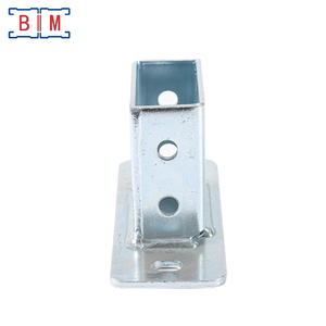 유니스트럿 전기 아연 도금 강철 포스트 베이스 채널 브래킷 플레이트 (1-5/8'' 더블 채널용) - Product Image 4