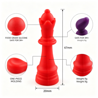 Anneau de dentition personnalisé en silicone pour bébé, motif Roi d'échecs, en silicone de qualité alimentaire, jouet de dentition pour bébé, couleur personnalisée OEM, sans BPA, pour nourrissons