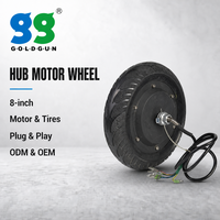 Moteur de moyeu électrique GOLDGUN 8 pouces 36V 250W 680RPM 5Nm avec frein électronique pour trottinette et vélo électriques