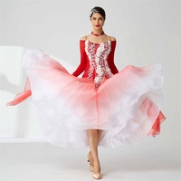 B-2058 robe De danse De Salon nouvelle norme nationale moderne danse vêtements jupe gros sur mesure danse sociale pierres