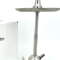 Nouveau modèle de chicha arabe en acier inoxydable, finition mate givrée, design en forme de poire, avec embout à insertion directe, livrée givrée