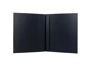 Customized Logo Black Leather Menu Book A4 Food Menu <b>Folder</b> with Screw Binding Restaurant Menu Cover - Product Image 5