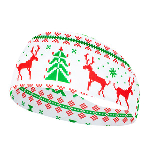 Tùy Chỉnh Giáng Sinh Tập Thể Dục Phụ Nữ Người Đàn Ông Retro Không Trượt Mồ Hôi Ban Nhạc Chạy Headband Đàn Hồi Neon Sweatbands Trang Phục Đi Xe Đạp Yoga - Product Image 6