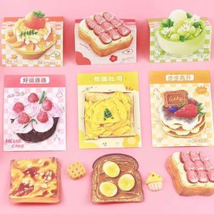 Cute Self-Adhesive Dessert Alien Design Memo Pads <b>Creative</b> Paper Office Supplies for Learning Record Memos School Season - Product Image 1