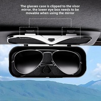 [Marque Privée] Étui à Lunettes de Voiture à Poussoir en ABS pour Pare-Soleil Intérieur, Rangement de Cartes, Étui à Lunettes de Soleil, Clip pour Lunettes de Voiture