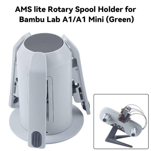 AMS Lite Rotary Spool Holder for Bambu Lab A1/A1 Mini Green AMS Lite Rotary Spool Holder 3D Printer Replacement Parts