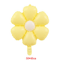 Balon Foil Bunga Daisy Kecil Warna Pastel Macaron 19 Inci untuk Dekorasi Pesta Tema Musim Semi, Ulang Tahun, Pernikahan, dan Tahun Baru