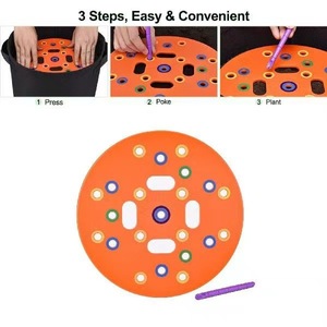 Novinter Seed Spacing Template Orange Plastic Garden Tool For Vegetable Planting - Product Image 4