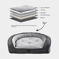 Orthopédiques Mousse à Mémoire de Soutien Parfait Confort Lavable Chien Canapé-Lit