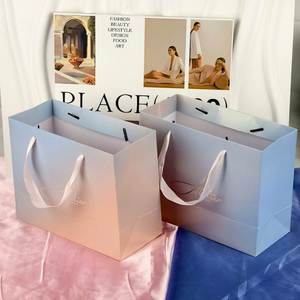 Sac en papier kraft de haute qualité personnalisé avec poignée en coton, sac cadeau en papier brun pour bougies, avec logo personnalisé - Product Image 6