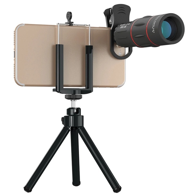 Portable 18X Telescope Zoom Mobile Phone Lens Smartphones Universal Camera Lens With Tripod