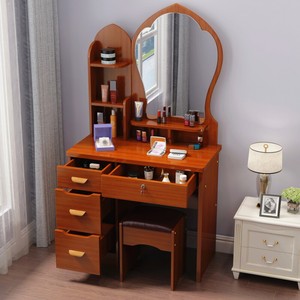 En gros, Coiffeuse simple blanche en mélamine avec miroir LED, <span class=keywords><strong>petite</strong></span>, pour femme <span class=keywords><strong>adulte</strong></span>, avec rangement pour salle de bain d'hôtel - Product Image 3