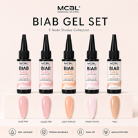 Kit de Gel de Construction à Base d'Eau MCBL BIAB Marque Privée, Rose Tendance, 5 Couleurs, Sans HEMA, Écologique, Végétalien, Non Toxique