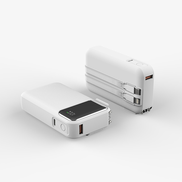 Customized Multi-function AC Plug Magnetic Wireless Built-in Cable 10000mAh PD22.5W Power Bank