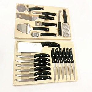 Cortadores personalizados de acero inoxidable para cocina, juego de cuchillos de Chef de 7,5 pulgadas, 32 unidades con maleta - Product Image 3