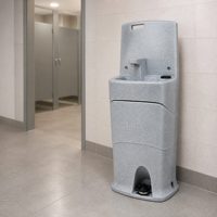 Station de lavage des mains sur roues SUNRISE PH-120 avec pompe à pied, réservoir d'eau potable de 60 L pour les chantiers de construction