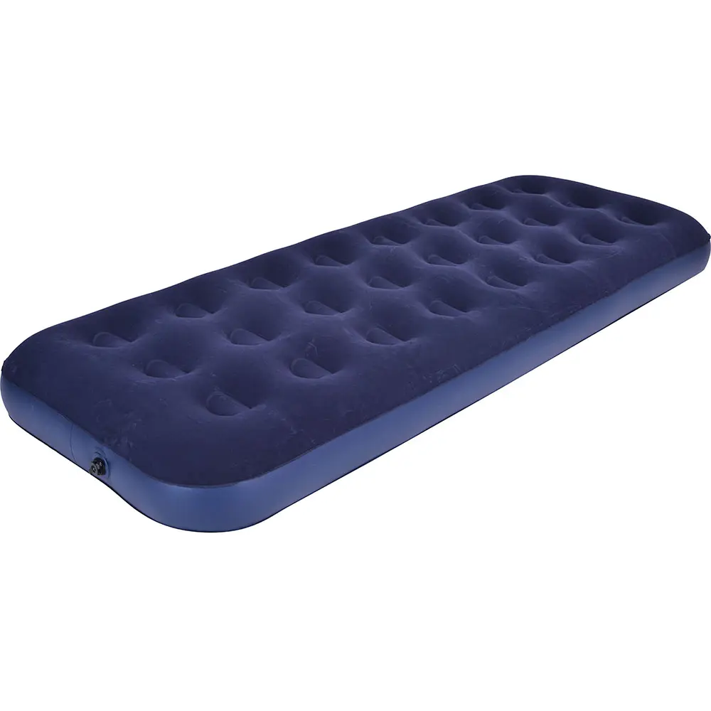 Wholesale Single Size 191cmx73cmx22cm Flocked Surface Portable Inflatable Air bed for camping