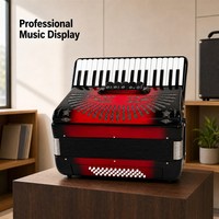 Accordéon chromatique à boutons OME PLK100 6034, 34 touches, 60 basses, portable, import italien, avec panneau métallique sculpté et lamelles.