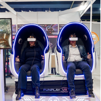 2023 directement usine Offre Spéciale 2 sièges vr egges simulateur avec plate-forme mobile et diferend types de jeux VR