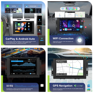 Podofo 8'' 4+64G para Chrysler Jeep Dodge, Radio de Auto Android 2 Din, Estéreo para Auto, CarPlay/Android Auto Inalámbrico, GPS, WiFi, RDS, EQ, ODM - Product Image 2