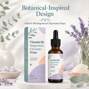Gouttes liquides orales pour adultes, marque privée OEM, pour le sommeil, apaisant et anti-stress, à forte dose de citrate de 500 mg, vitamine B6 et glycinate de magnésium - Product Image 3