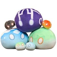 Peluche Slime Genshin Impact avec Remplissage en Coton PP Douce Confortable Anti-Stress Porte-clés Poupée