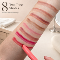 Crayon à lèvres imperméable longue durée avec logo personnalisé, vegan, lisse, haute pigmentation, rose brun, 2 en 1, rouge à lèvres et crayon à lèvres
