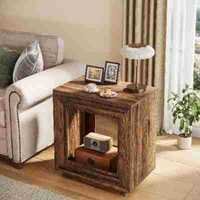 Table basse murale moderne en bois, durable et simple, avec rangement intégré, design peu encombrant pour salon, maisons d'hôtes et petits espaces