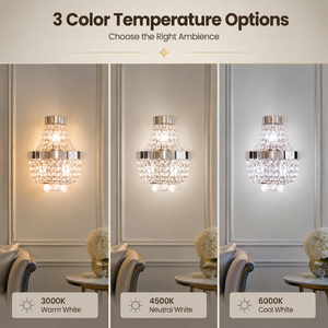 Lámpara de pared moderna de hierro y cristal, iluminación decorativa interior para sala de estar, dormitorio, hotel, villa, lujo, E27, tres luces - Product Image 4