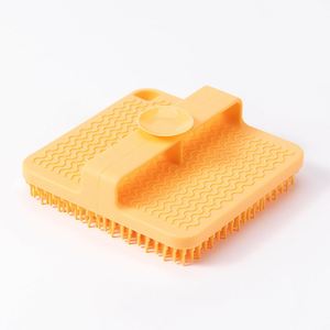 New Silicone Bath & Shampoo Brush with Hanging Strap and Suction Cup Octagon Body <b>Scrubber</b> & Scalp Massager for Adults - Product Image 5