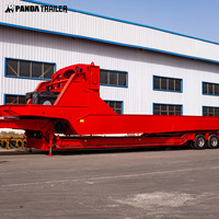 Trailer Transportasi Baling-Baling Turbin Angin Baja yang Dapat Diperpanjang 80m, Semi Trailer Teleskopik 6 As, Muatan >80T untuk Pembangkit Listrik Tenaga Angin Besar