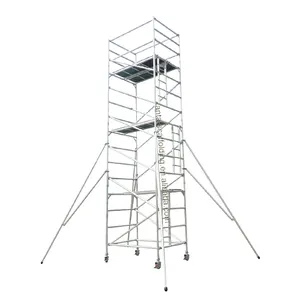 Aluminum 17m Mobile Aluminium Scaffolding With Wheels