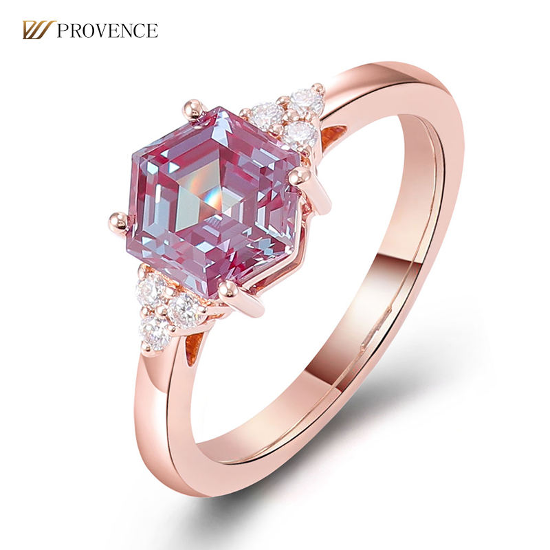 Anillo de oro macizo de 14 quilates con alejandrita