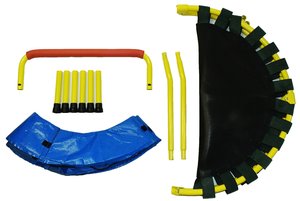 Mini trampoline pliable CreateFun pour enfants, aire de jeux intérieure, trampoline de fitness avec poignée - Product Image 2