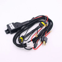 Harness Kabel Lampu Depan Otomotif 12V 75WH4 Set Kabel Saklar Daya Tinggi Konektor Adaptor Tembaga Telanjang Berinsulasi Karet