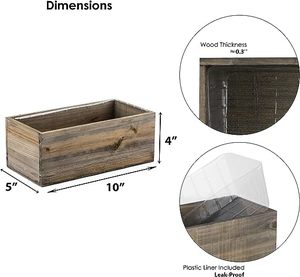 Paulownia Pine Fir Outdoor Decoration Wood Plastic Composite Flower Pot Wooden Planter Box