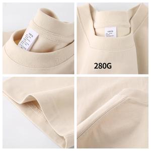 T-Shirt Casual a manica corta 280 Gsm 100% oversize cotone personalizzato in esecuzione all'ingrosso <span class=keywords><strong>stampa</strong></span> cina maglietta sportiva <span class=keywords><strong>per</strong></span> uomo donna - Product Image 3