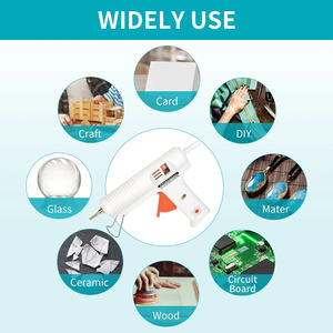 Pistola de pegamento de fusión en caliente de 150W UE/EE. UU., temperatura ajustable <span class=keywords><strong>inteligente</strong></span>, boquilla de cobre larga, diámetro del <span class=keywords><strong>bozal</strong></span>, herramienta de reparación artesanal de 11mm - Product Image 3