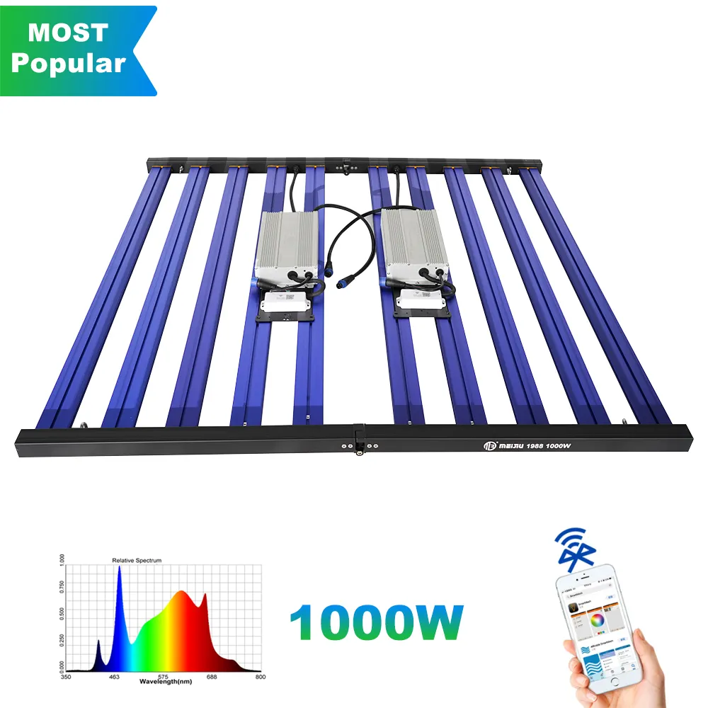 Meijiu 650W 1000W tùy chỉnh 1200W 1400W 2000W dẫn đèn nhà máy cân bằng ppfd lm301h EVO dẫn phát triển đèn 1000W