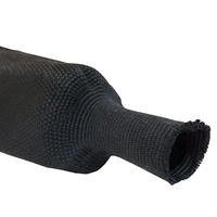 Manchon thermorétractable flexible tressé, tube thermorétractable protecteur, manchons tissés en tissu polyester thermorétractable