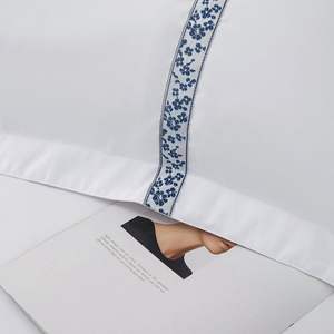 Blanco 120gsm Color sólido Poliéster Bordado Edredón Funda nórdica 3 Estrellas Hotel Juego de cama Proveedor - Product Image 6