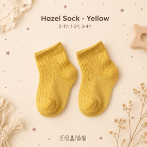 Chaussettes douces pour nouveau-nés en tissu tricoté confortable et offrant un confort durable, jaune, taille 0 1Y - Product Image 3