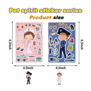 Jouets de puzzle, <span class=keywords><strong>autocollants</strong></span> promotionnels de dessins animés professionnels, médecins, infirmières, <span class=keywords><strong>pompiers</strong></span>, bricolage, déguisements, jeu pour enfants - Product Image 6
