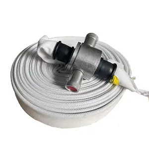 65mm white rubber lining fire hose with John Morris coupling
