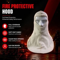 Cagoule de pompier robuste conforme GA 869-2010, résistance des coutures 1206N, ignifuge, blanc cassé, équipement de sauvetage