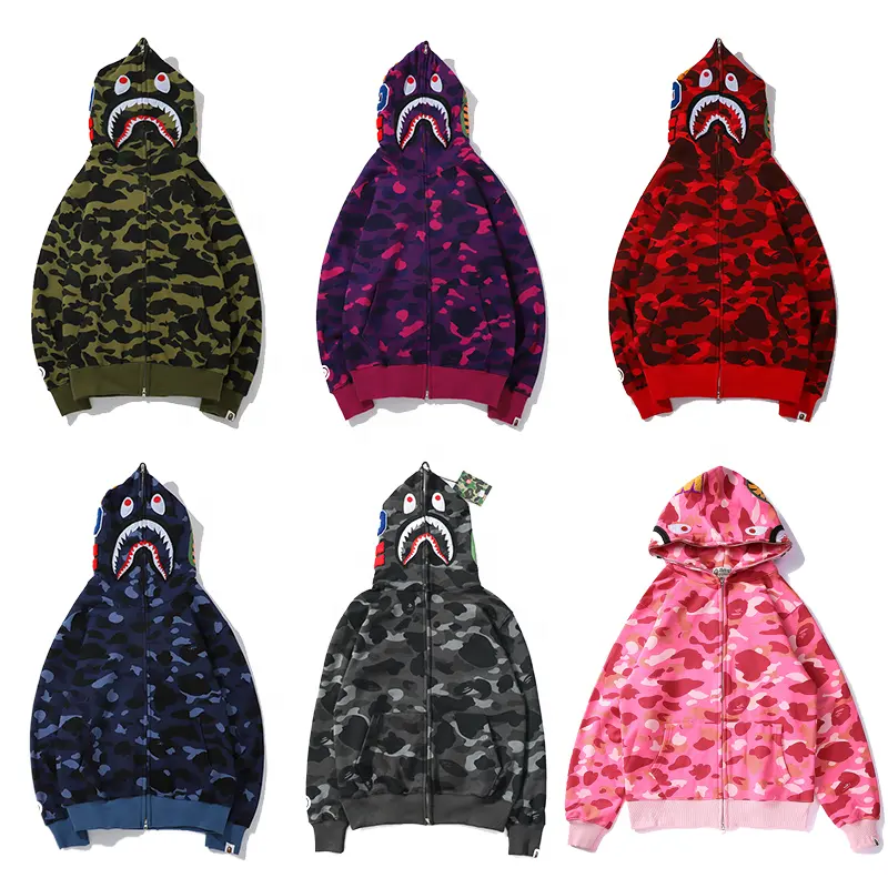 Sublimated Jacket Full Zipper Hoodie for women men 2022 BAPE Luxury Brand Unisex Hoodies Girls Bape Sweats Coat